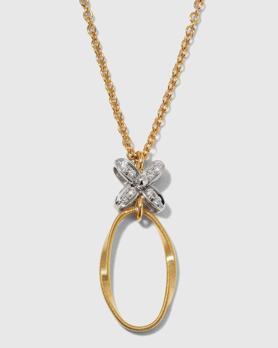 Marrakech Onde 18k Yellow and White Gold Pendant Necklace with Diamonds